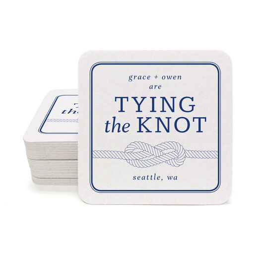 Tying the Knot Square Coasters